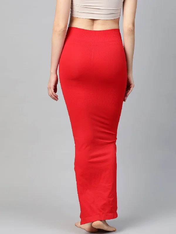 buy-adorable-microfiber-red-saree-shapewear-online