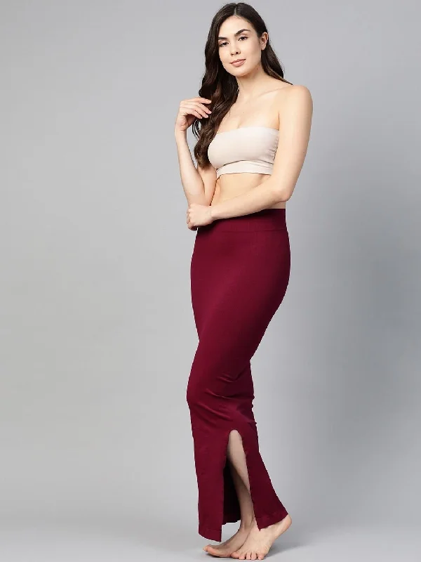 buy-delectable-microfiber-maroon-saree-shapewear-online