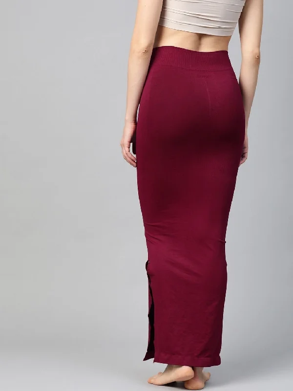 buy-delectable-microfiber-maroon-saree-shapewear-online