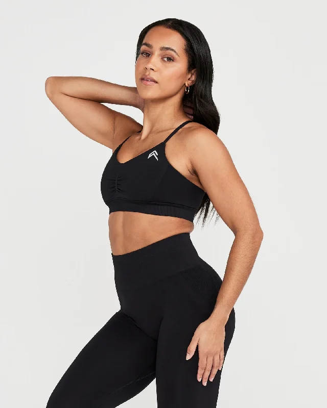 Effortless Micro Bralette | Black