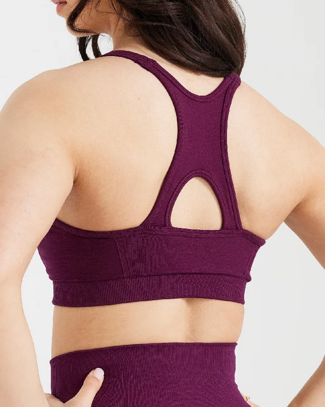 Effortless Seamless High Neck Bralette | Ripe Fig