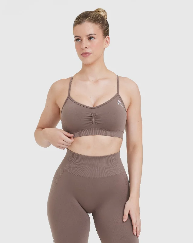 Effortless Strappy Bralette | Washed Cool Brown