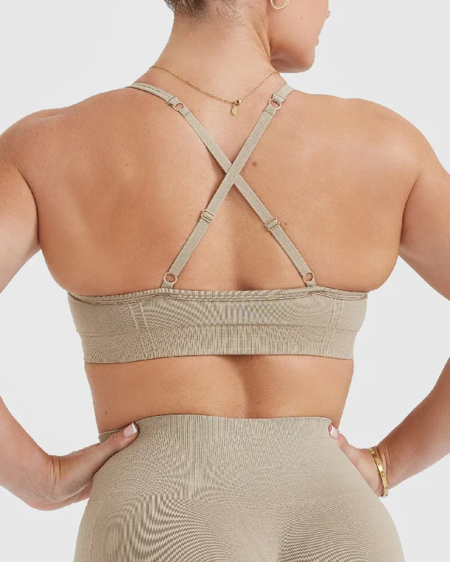 Effortless Strappy Bralette | Washed Sandstone