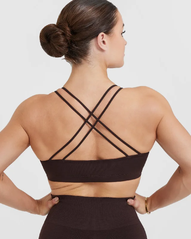 Everyday Cross Over Bralette | 70% Cocoa