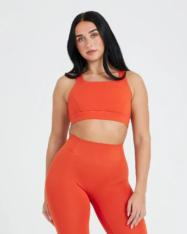 Timeless Wide Strap Sports Bra | Spice