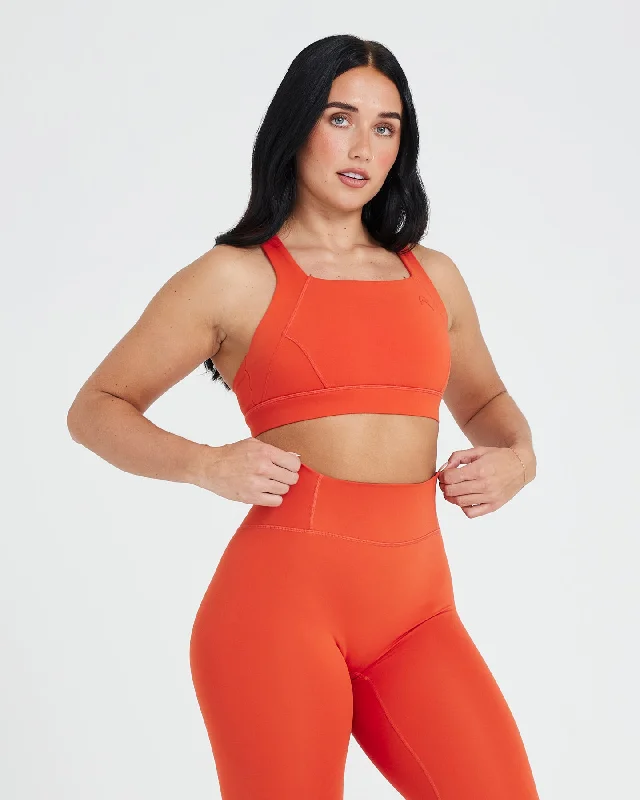 Timeless Wide Strap Sports Bra | Spice