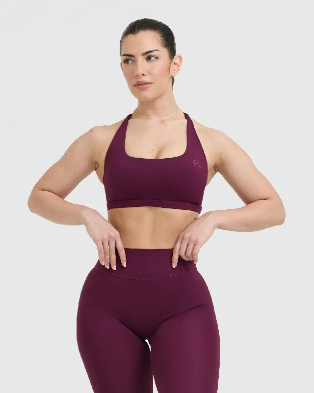 Timeless Square Neck Sports Bra | Ripe Fig