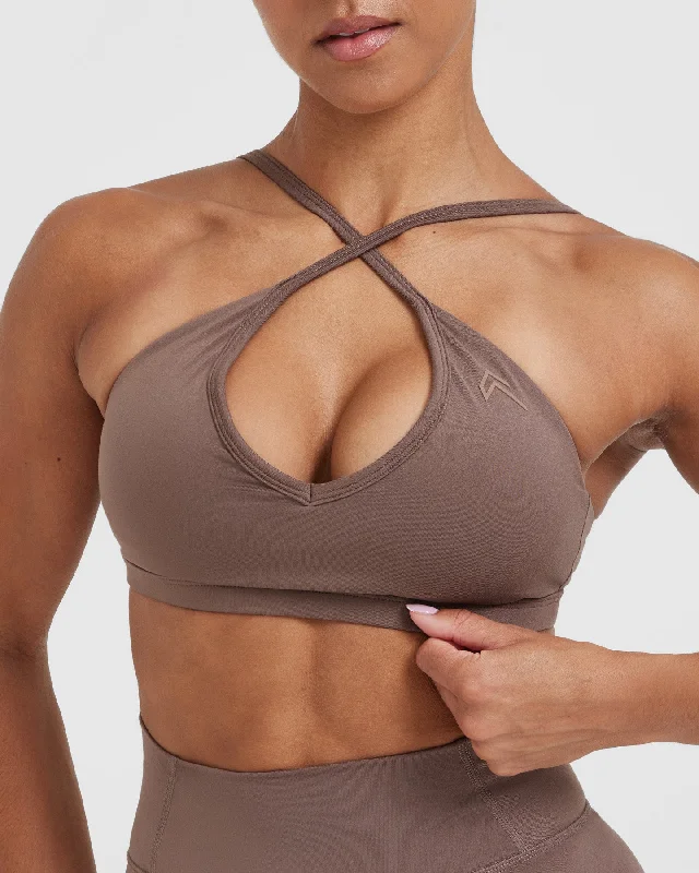 Timeless Strappy Bralette | Cool Brown