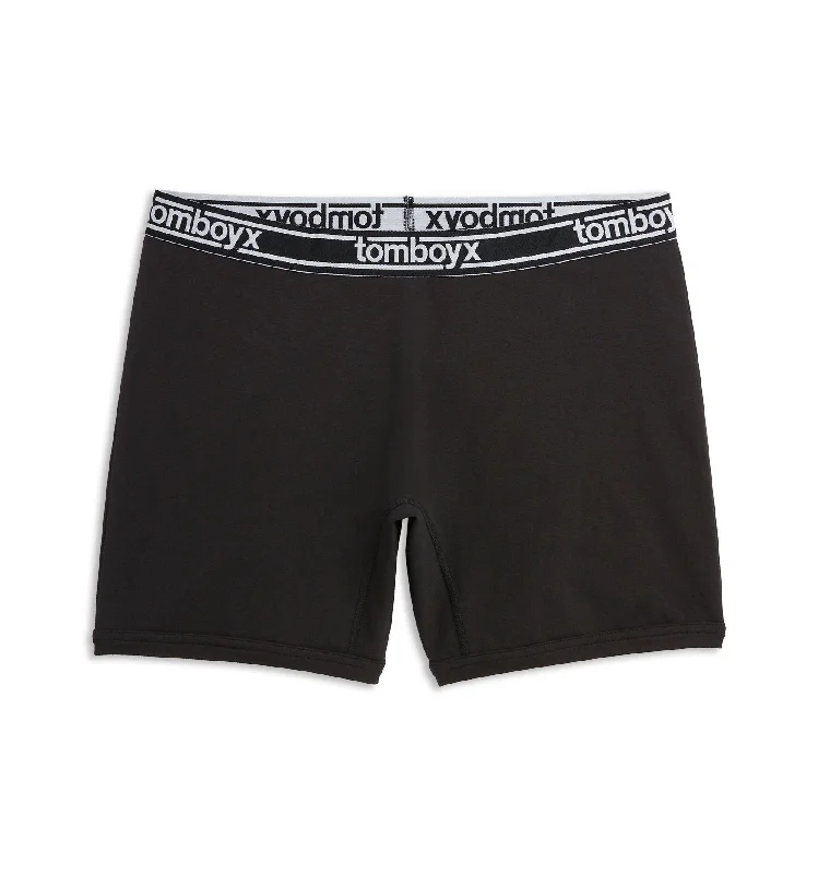 6"" No Fly Boxer Briefs - Black Logo