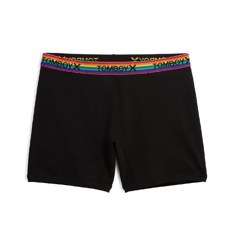 6"" No Fly Boxer Briefs LC - Black Rainbow