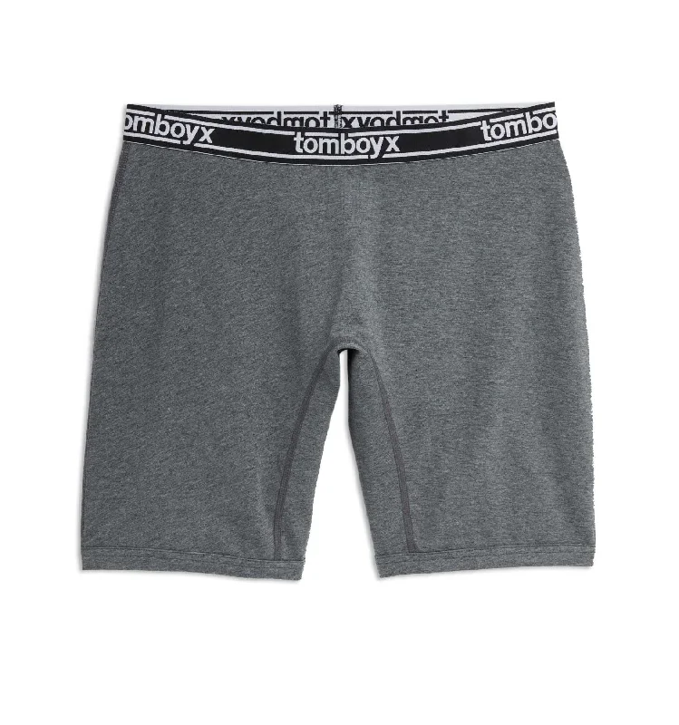 9"" Boxer Briefs - Charcoal Logo