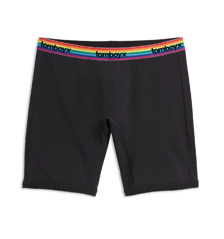 9"" Boxer Briefs - Black Rainbow Logo