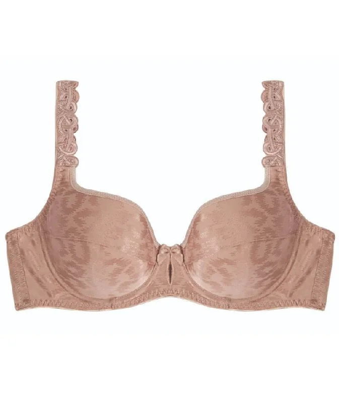 Bendon Damask Contour Underwire Bra - Coco Creme