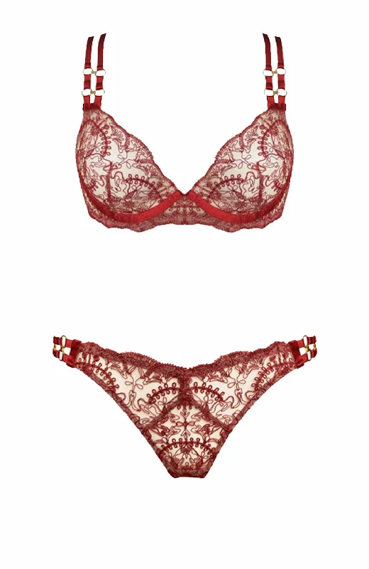 Cymatic Plunge Wire Bra and Open Brief Set