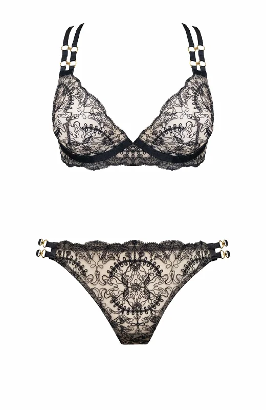 Cymatic Plunge Wire Bra and Thong Set