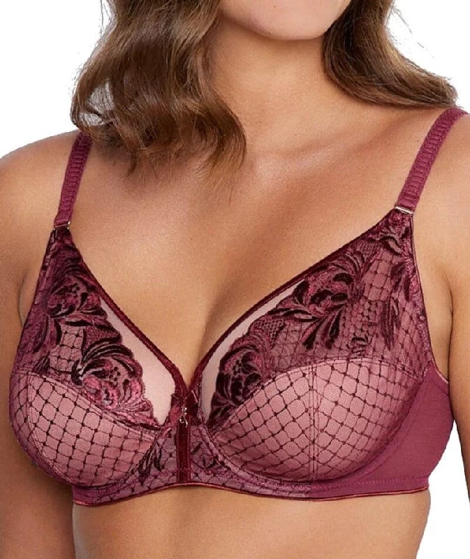 Fayreform Art Deco Allure Underwire Bra - Tawny Port/Cafe Creme