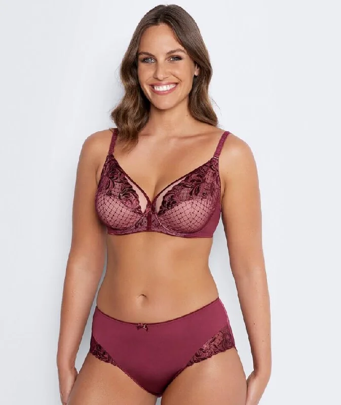 Fayreform Art Deco Allure Underwire Bra - Tawny Port/Cafe Creme