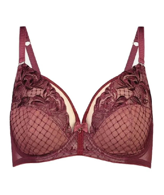 Fayreform Art Deco Allure Underwire Bra - Tawny Port/Cafe Creme