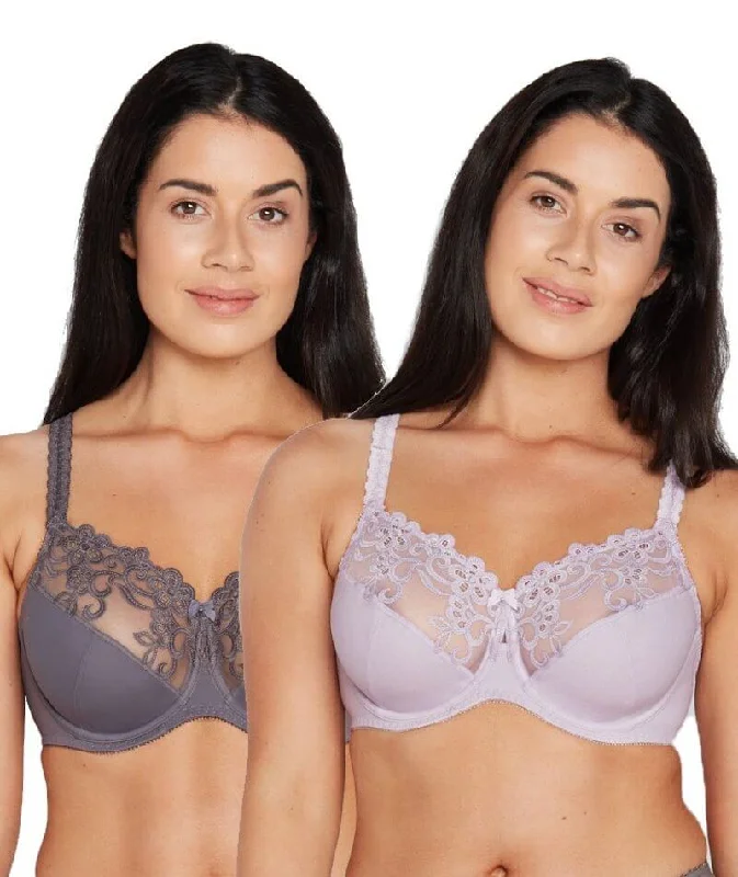 Fayreform Coral Underwire Bra - 2 Pack - Thistle/Rabbit