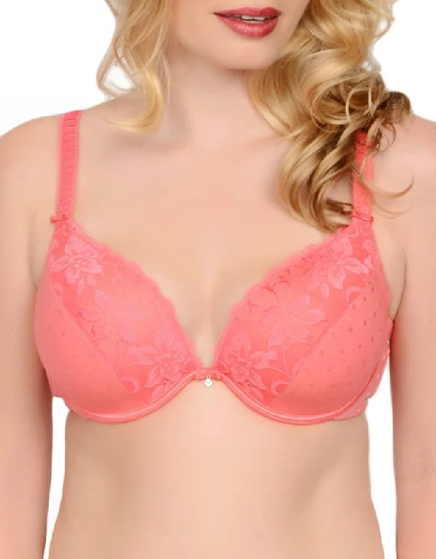 QT Intimates Kat Plunge Padded Underwire Bra 12678