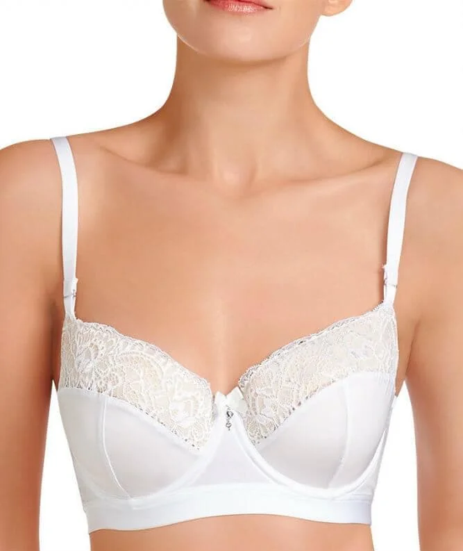 Lovable Castaspell Long Line Bra - White