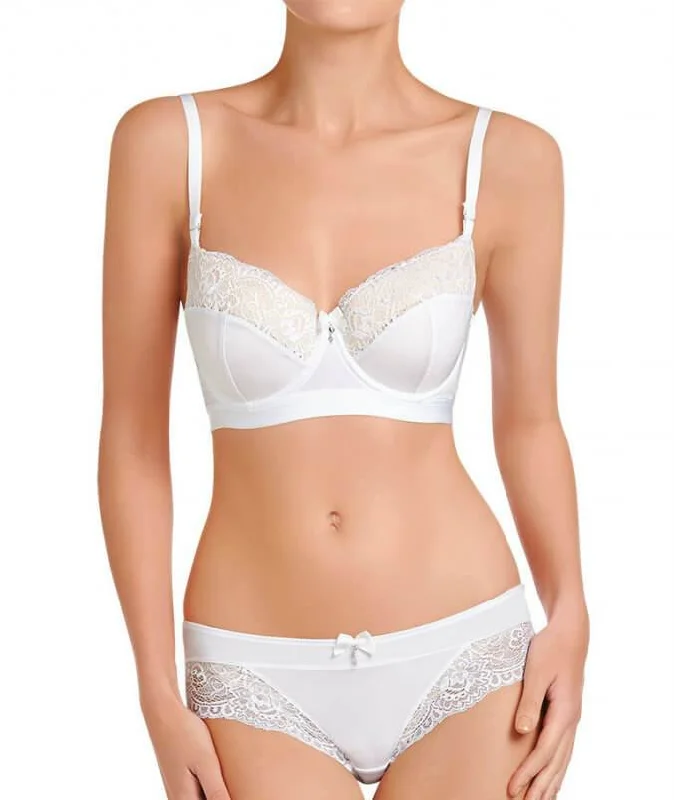 Lovable Castaspell Long Line Bra - White