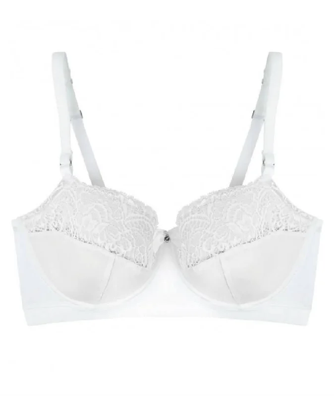 Lovable Castaspell Long Line Bra - White