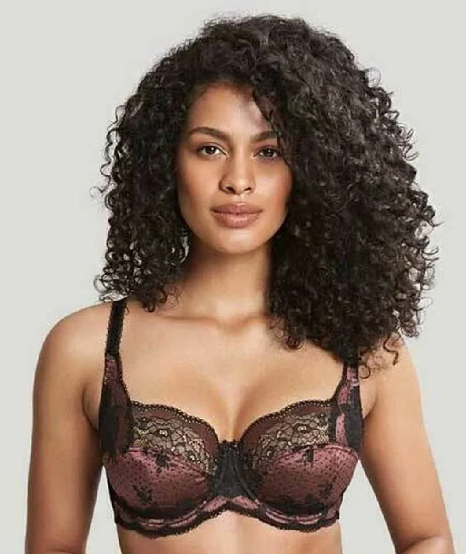 Panache Clara Full Cup Underwired Bra - Black/Fig