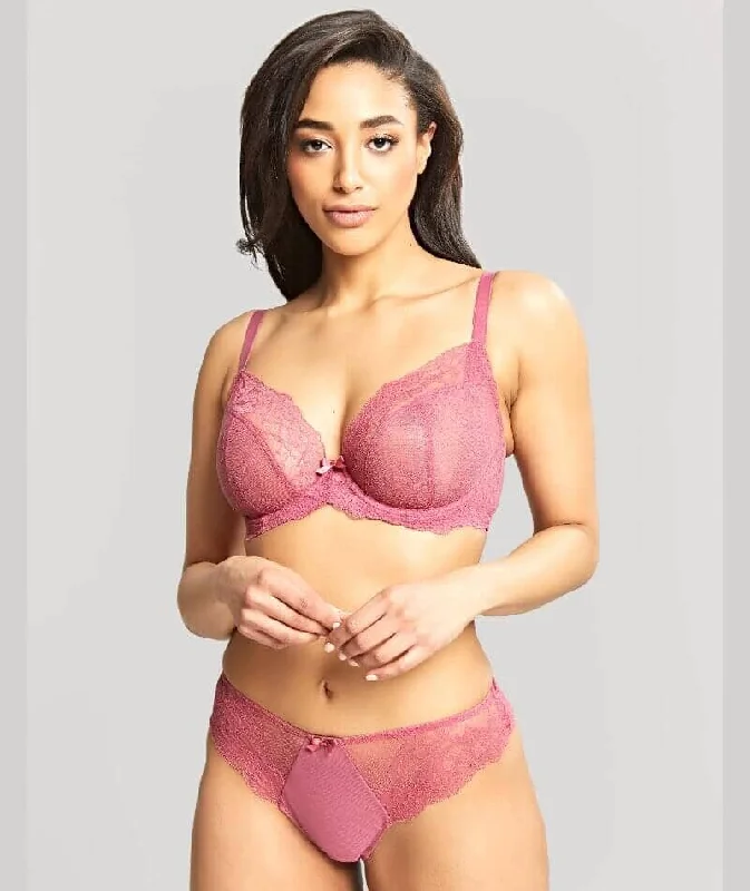 Panache Ana Underwired Plunge Bra - Berry Pink