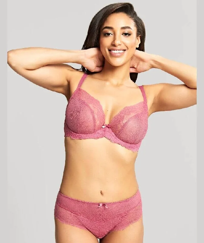 Panache Ana Underwired Plunge Bra - Berry Pink