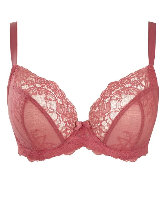 Panache Ana Underwired Plunge Bra - Berry Pink