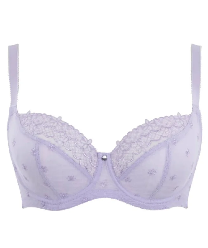 Panache Blossom Balconnet Bra - Lilac