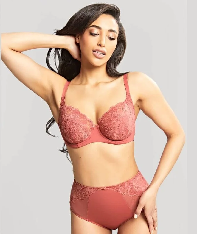 Panache Rocha Low Front Balconnet Bra - Garnet Rose