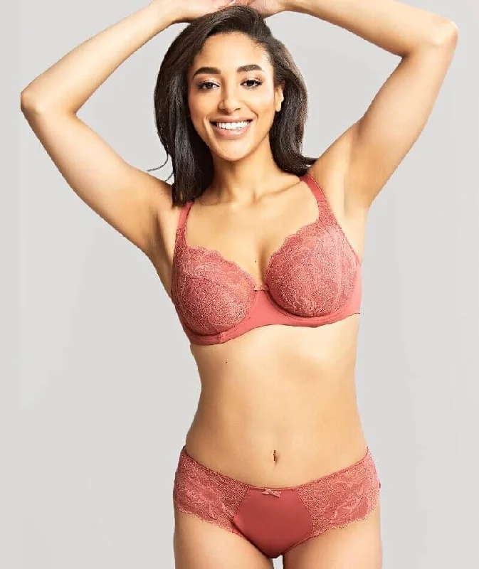 Panache Rocha Low Front Balconnet Bra - Garnet Rose