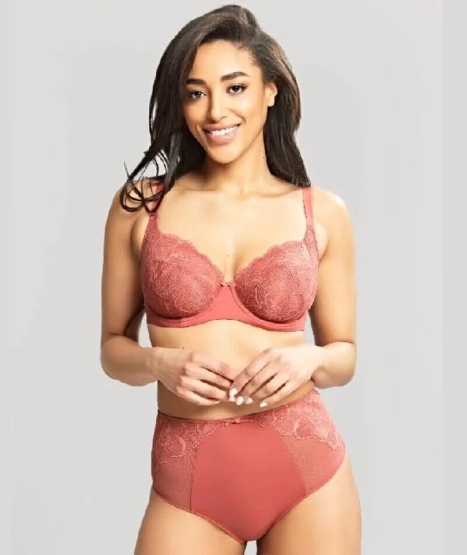 Panache Rocha Low Front Balconnet Bra - Garnet Rose