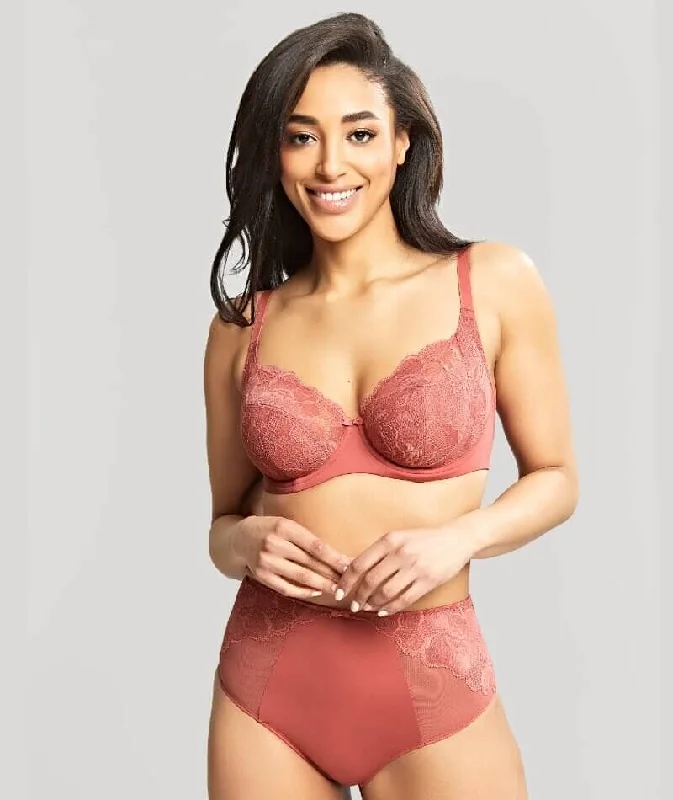 Panache Rocha Low Front Balconnet Bra - Garnet Rose