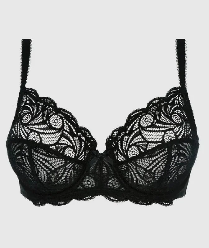 Sans Complexe Ariane Full Cup Underwired Lace Bra - Black