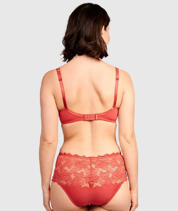 Sans Complexe Arum Underwired Balconette Lace Bra - Jester Red