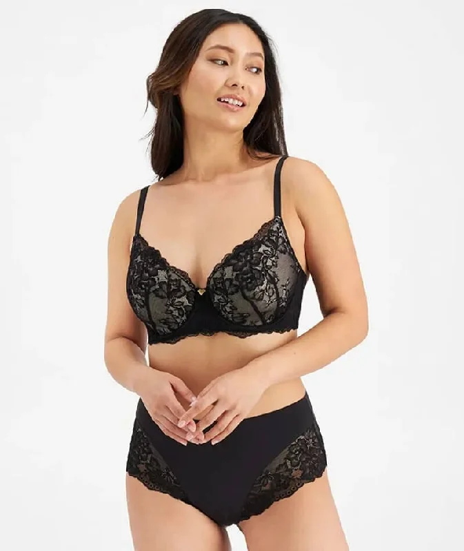 Temple Luxe by Berlei Lace Full Cup Contour Bra - Black/Nude