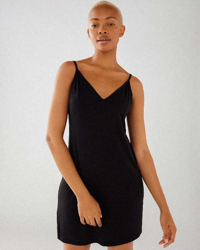 Black Modal Cami Dress Nightdress