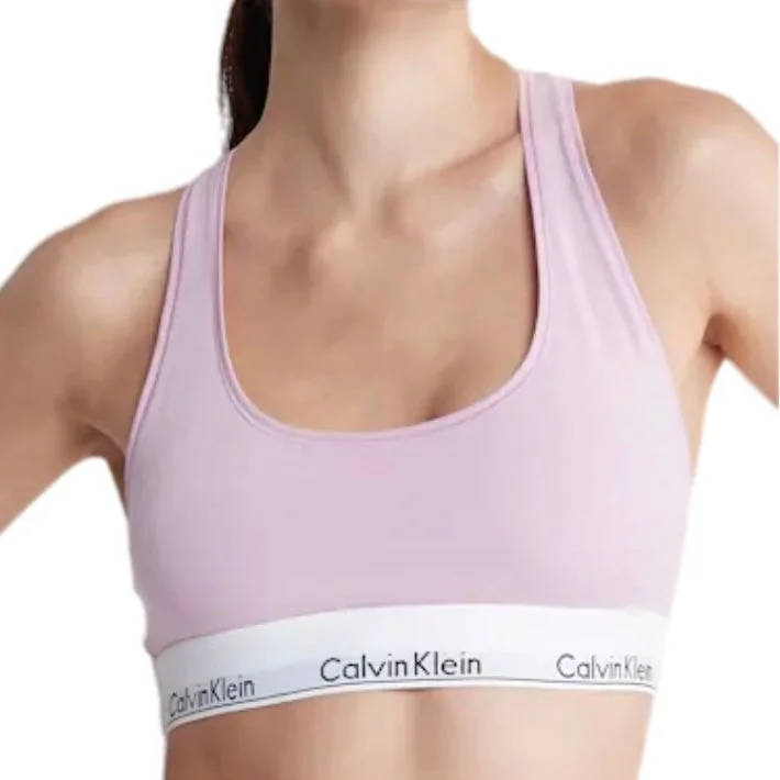 Calvin Klein Modern Cotton Unlined Bralette Mauve Mist