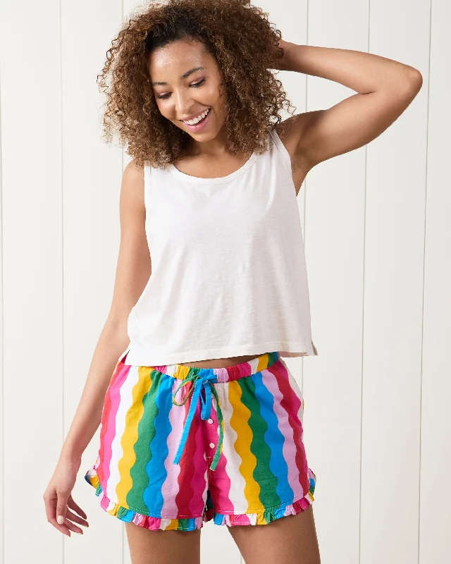 Daily Disco - Ruffle Shorts - Rainbow