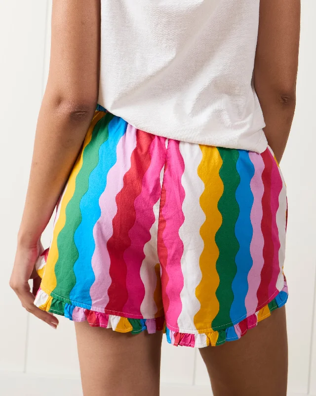 Daily Disco - Ruffle Shorts - Rainbow