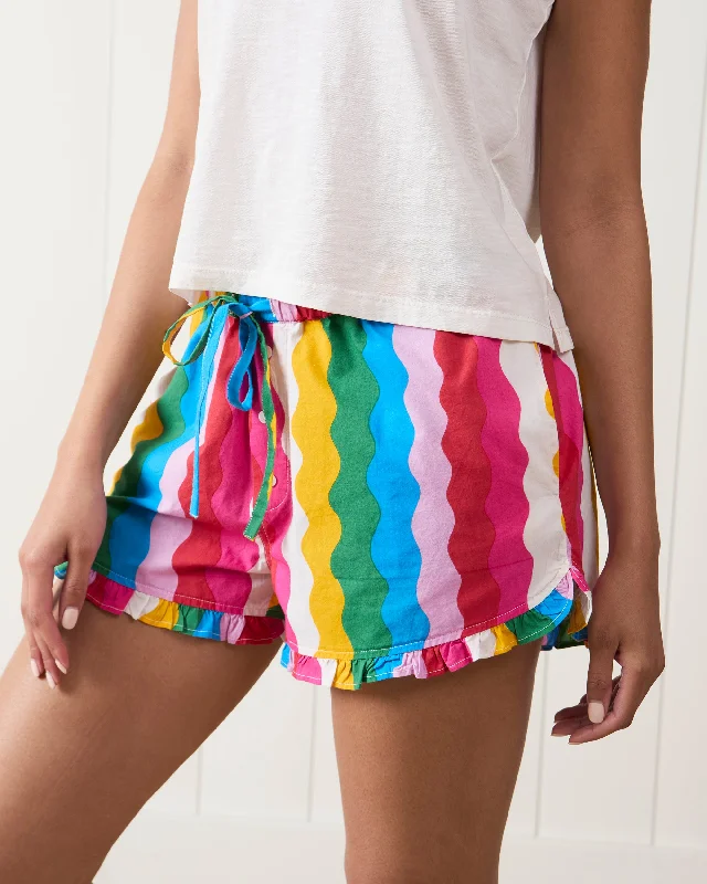 Daily Disco - Ruffle Shorts - Rainbow