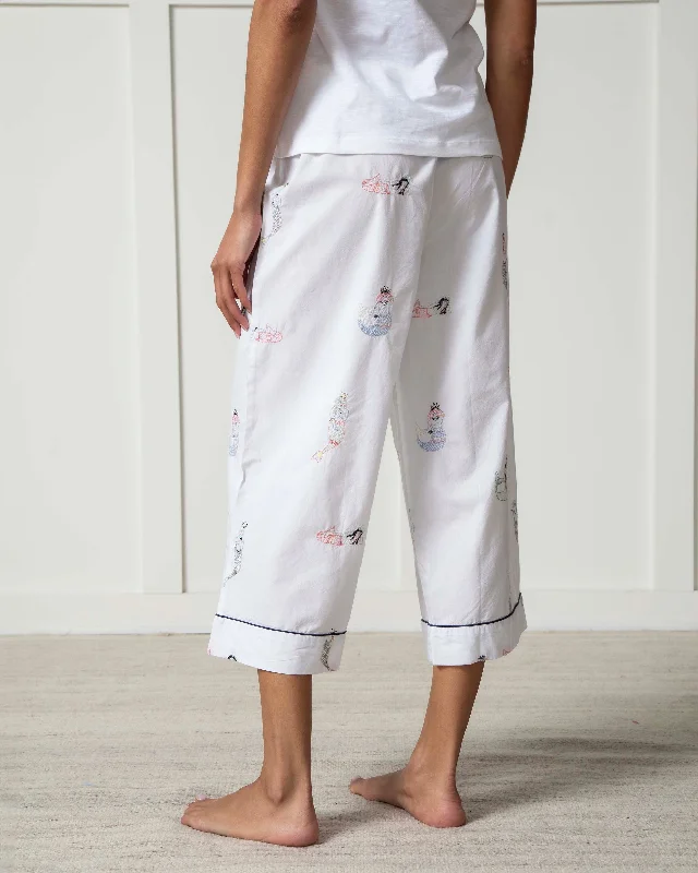 Daughters Of Triton - Cropped PJ Pants - Cloud