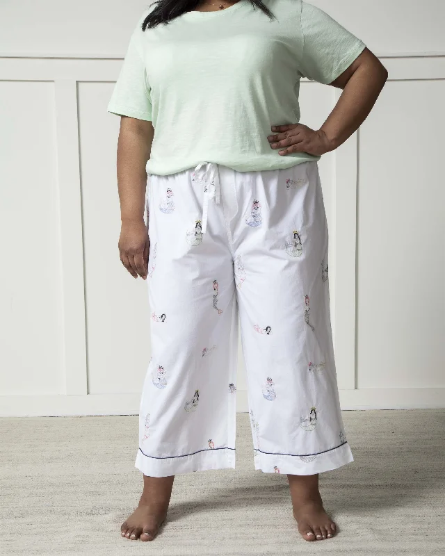 Daughters Of Triton - Cropped PJ Pants - Cloud