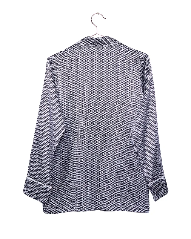 Elisabetha Silk Pyjama in Venice Checks - Top