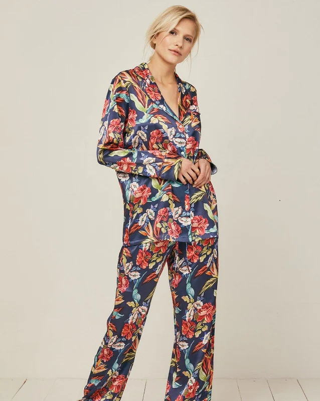 Elisabetha Silk Pyjama Urban Jungle - Bottom