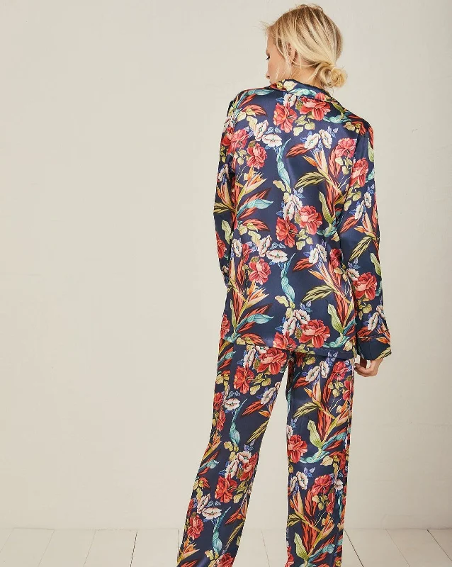 Elisabetha Silk Pyjama Urban Jungle - Bottom