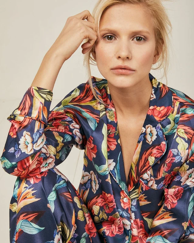 Elisabetha Silk Pyjama Urban Jungle - Top